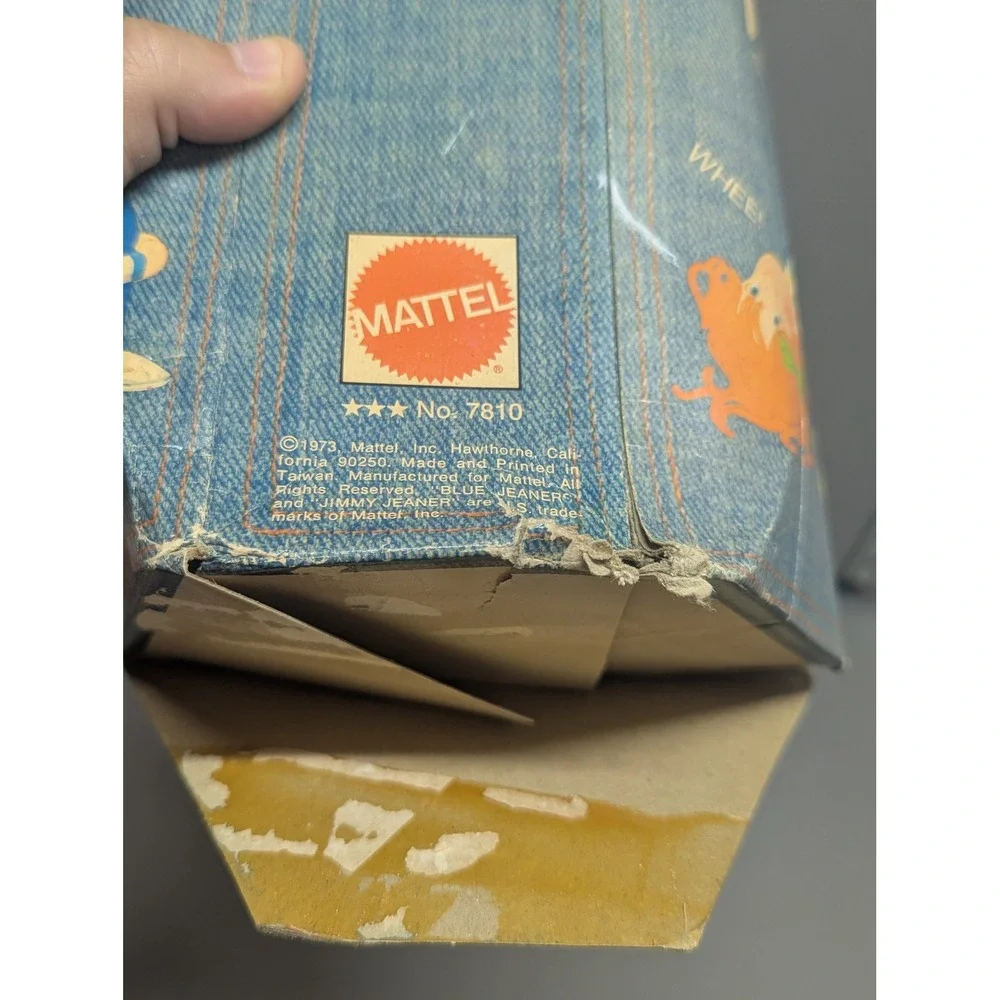 Vintage 1973 Mattel Blue Jeaners Jimmy Jeaner Doll Toy No 7810 Original Box